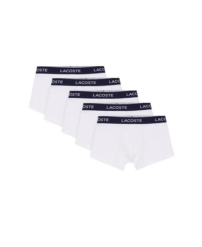 Комплект мужского хлопкового нижнего белья из 5 предметов Lacoste, белый