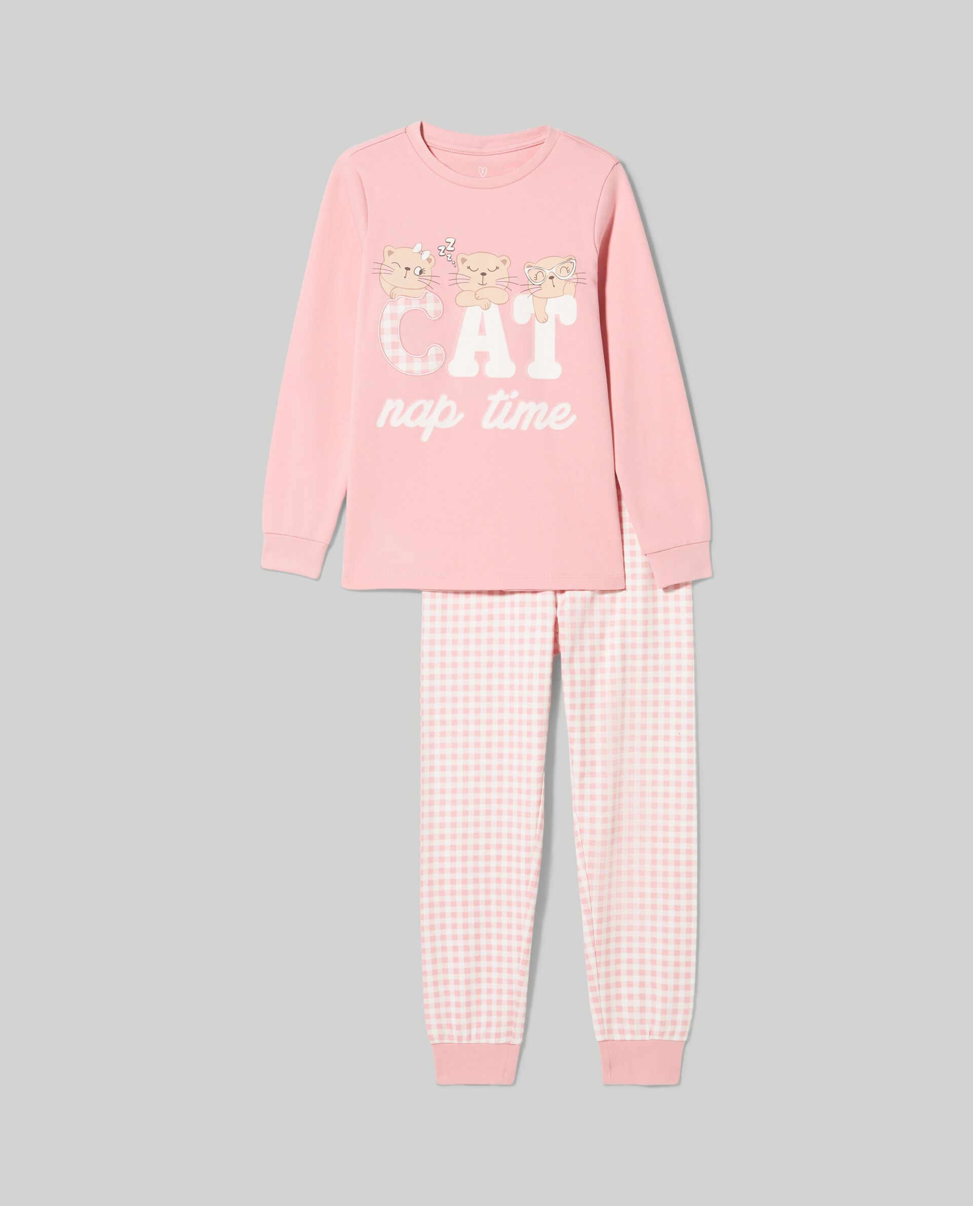 цена Длинная пижама из чистого хлопка для девочек., светло-розовый
