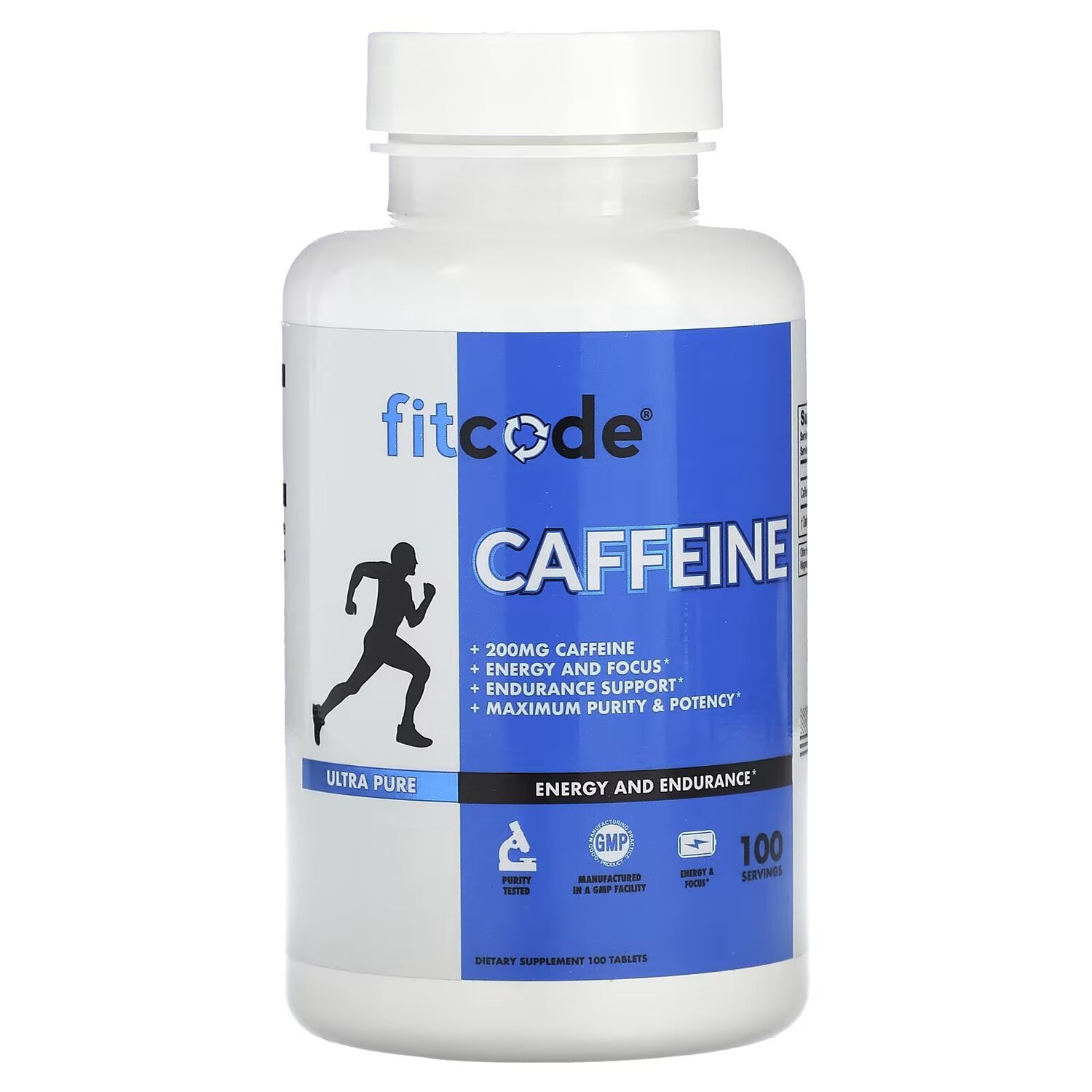 

Кофеин, 200 мг, 100 таблеток Fitcode