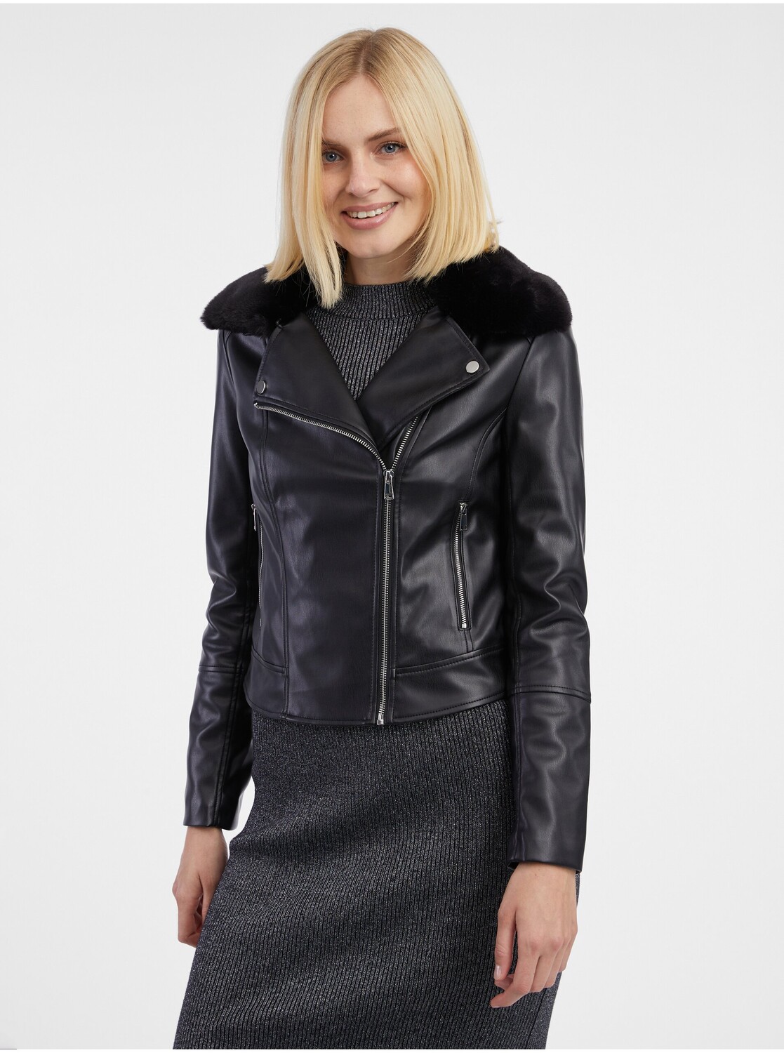 

Кожаная куртка orsay Jacke, черный