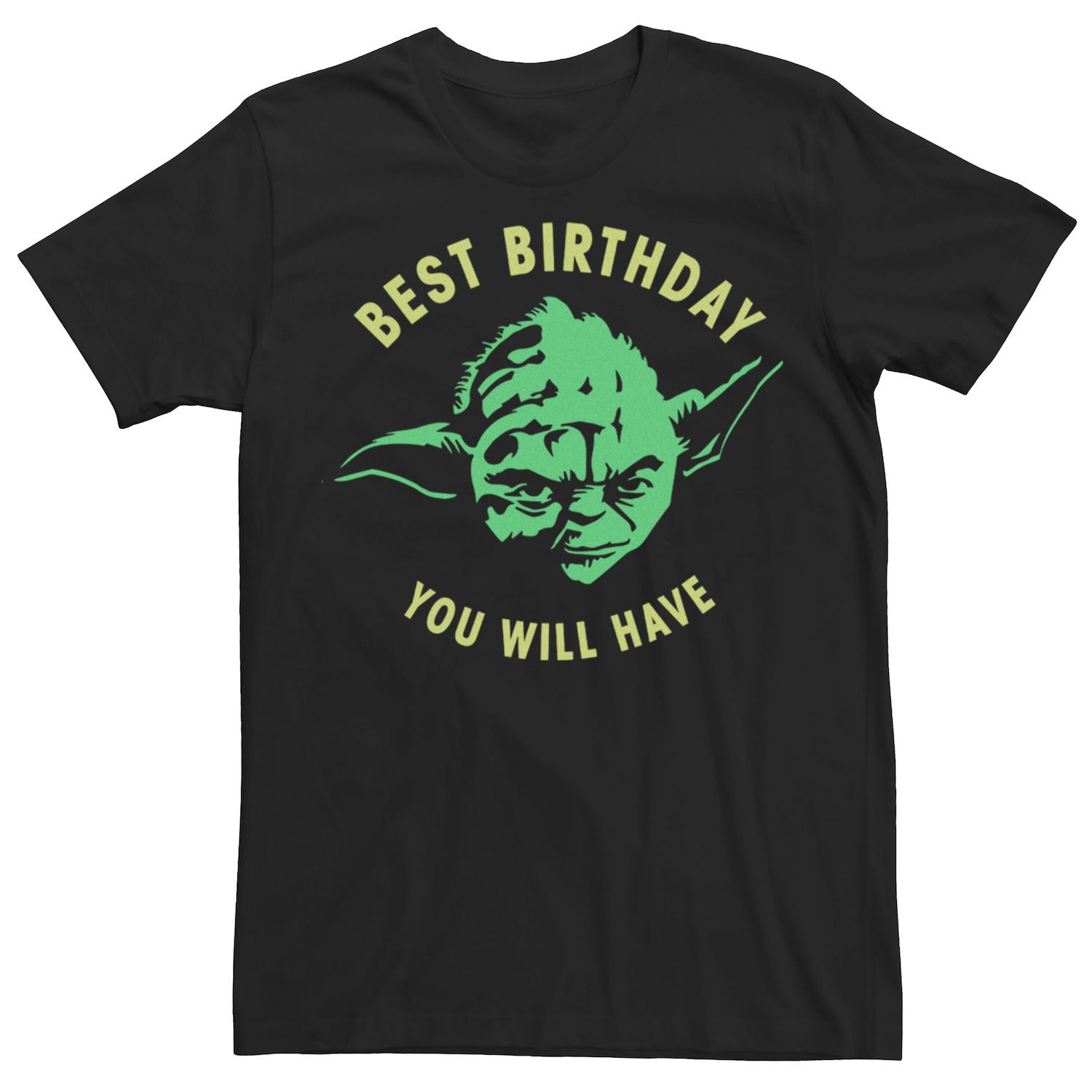 Мужская футболка с рисунком на день рождения Yoda Star Wars мужская футболка день рождения белый контур m зеленый