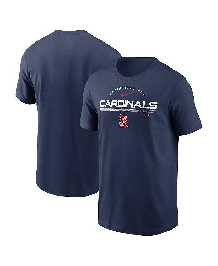 

Мужская темно-синяя футболка St. Louis Cardinals Team Engineered Performance Performance Nike, синий