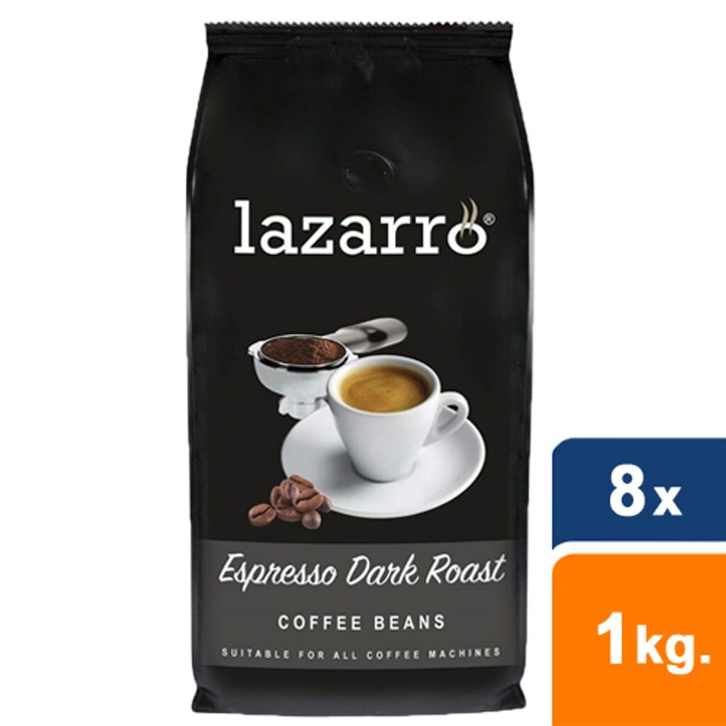 

Lazarro - Эспрессо в зернах темной обжарки - 8x 1 кг