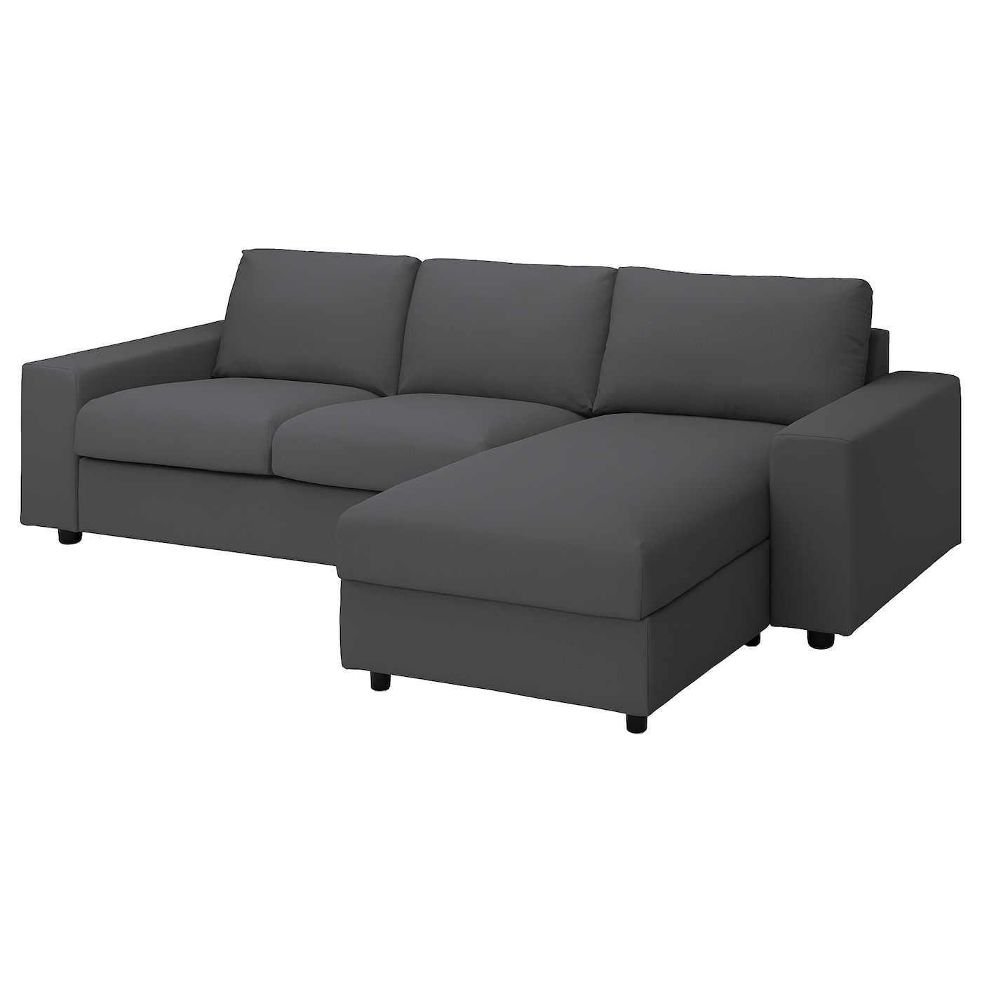 ВИМЛЕ 3-местный диван + диван, с широкими подлокотниками/Халларп серый VIMLE IKEA