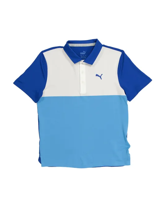 

Поло с цветными блоками Big Boy Cloud Spun Puma Golf, синий