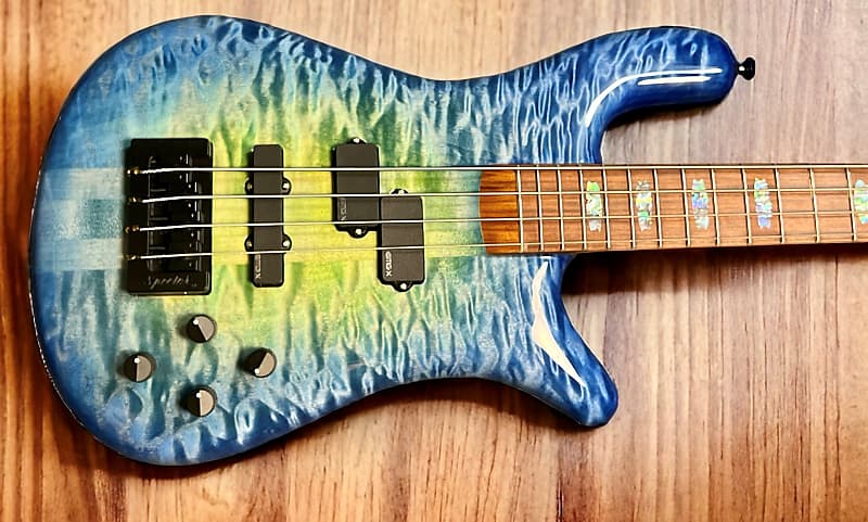 цена Басс гитара Spector USA NS-2, Custom Green-Blue Burst, D-Tuner