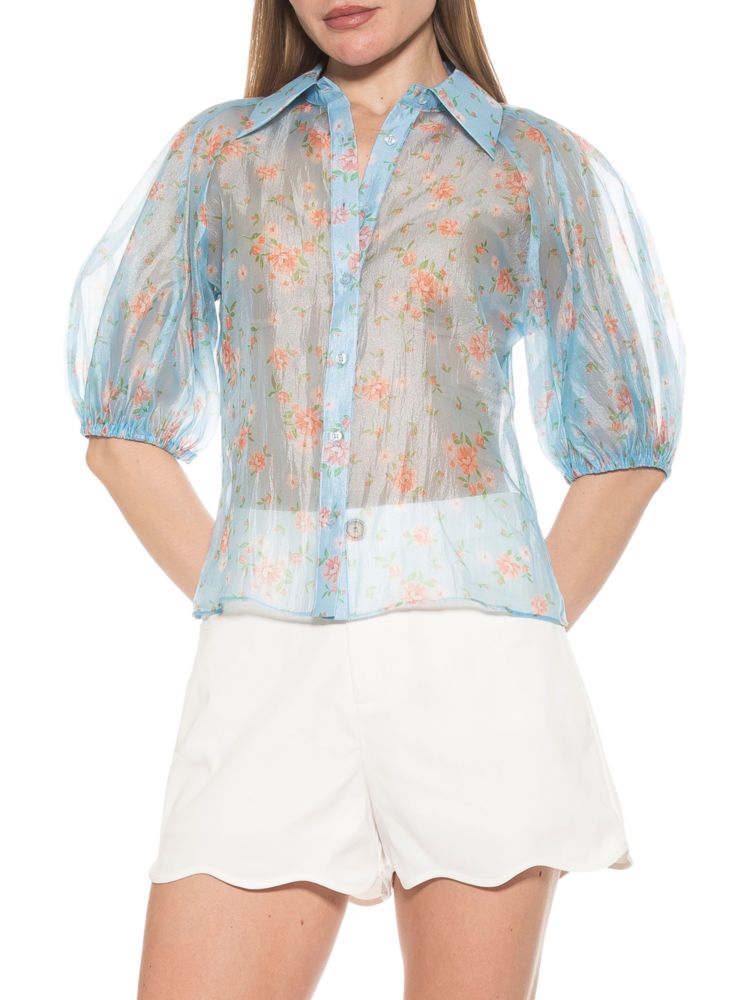 Блузка Billie с пышными рукавами Alexia Admor, цвет Halogen Floral