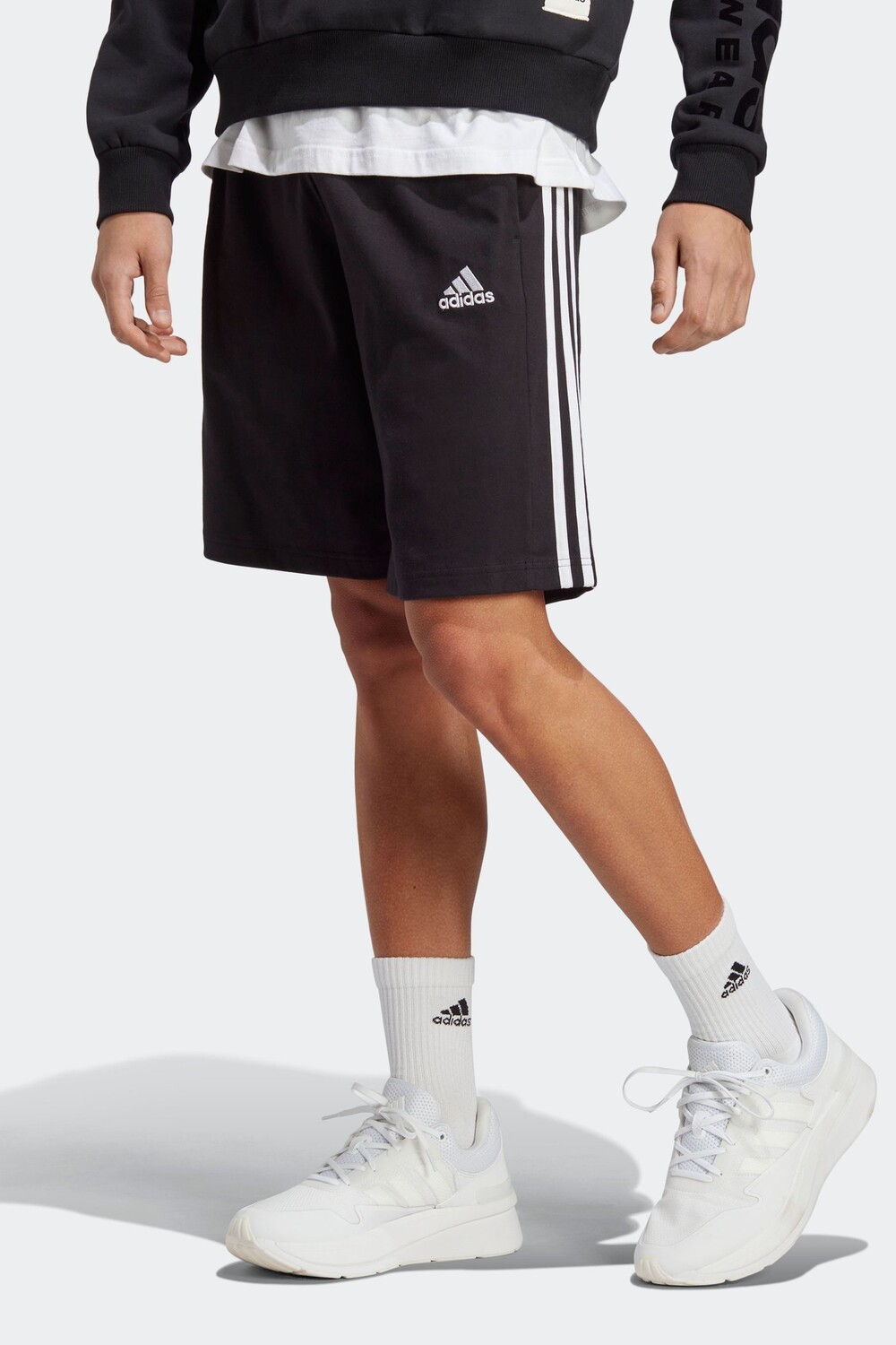 

Спортивная одежда Essentials из трикотажа с 3 полосками adidas, черный