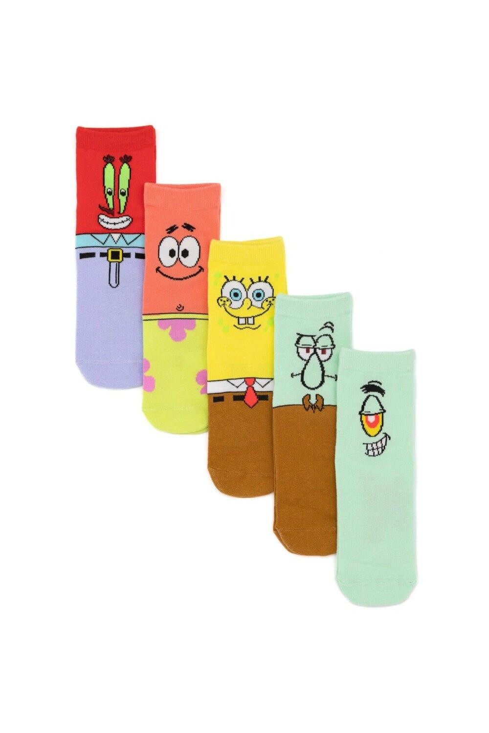 

Носки (5 шт.) SpongeBob SquarePants, мультиколор