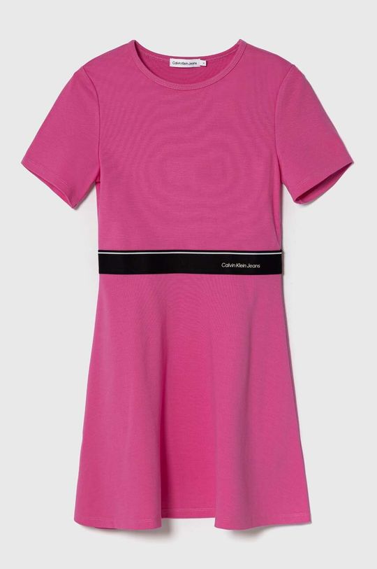 цена Платье маленькой девочки Calvin Klein Jeans, розовый