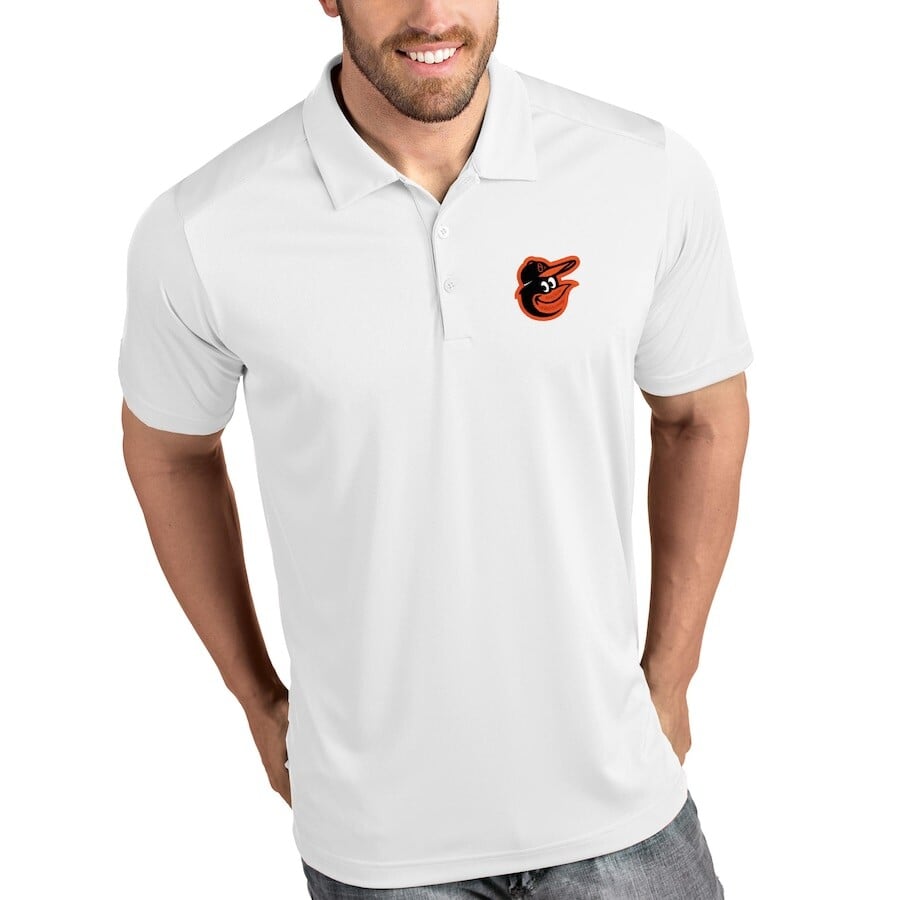 

Поло с коротким рукавом Antigua Baltimore Orioles, белый