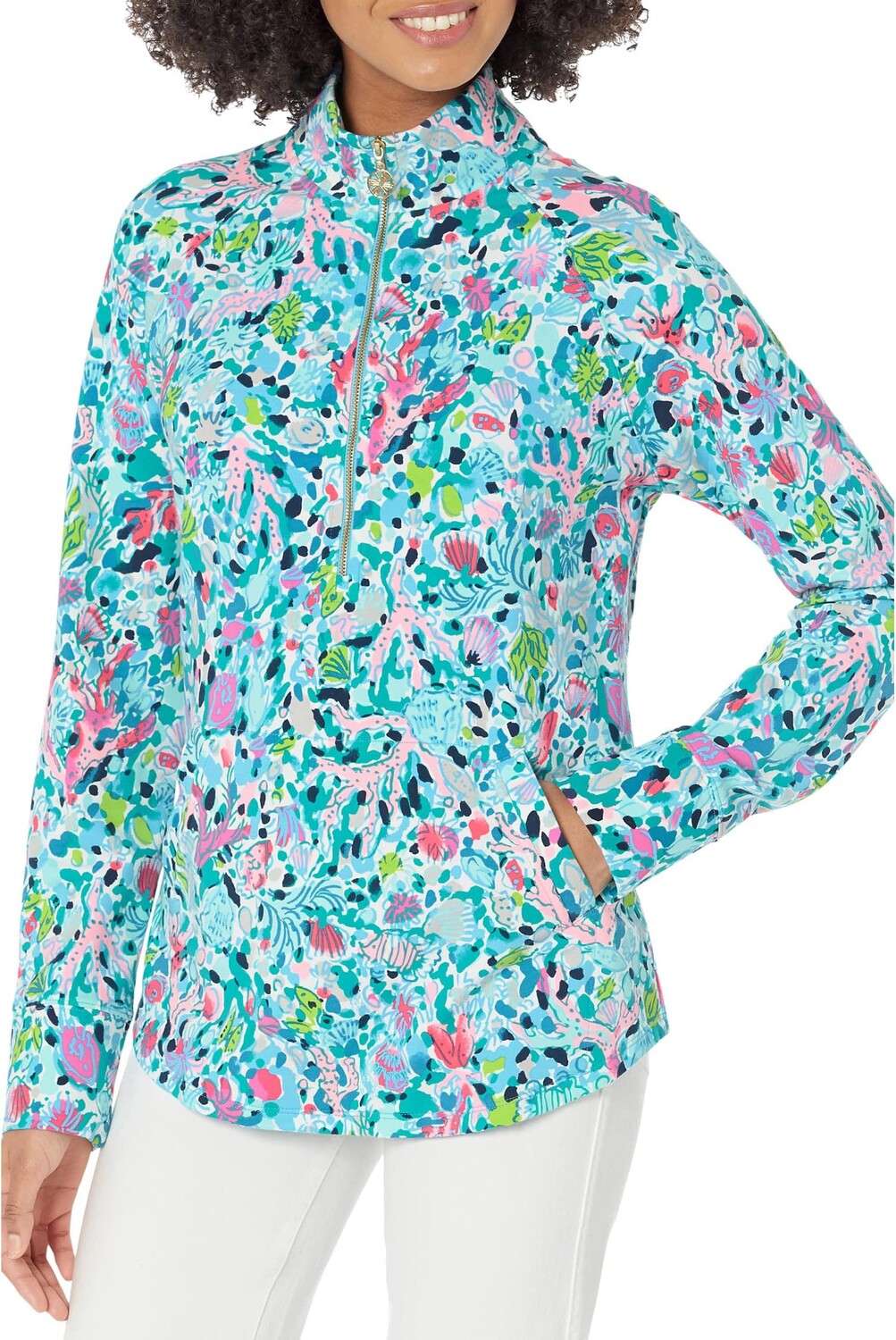 

Куртка UPF 50+ Skipper Popover Lilly Pulitzer, цвет Multi Dive Bar