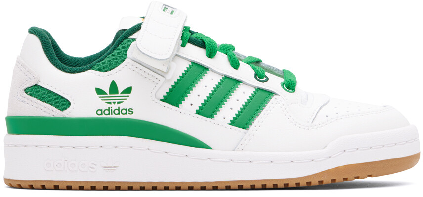 

Бело-зеленые низкие кроссовки adidas Originals Forum