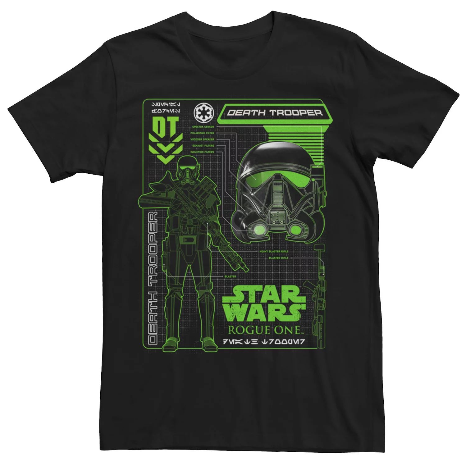 Мужская футболка Rogue One Death Trooper Blueprints Star Wars мужская футболка rogue one death trooper imperial defense star wars