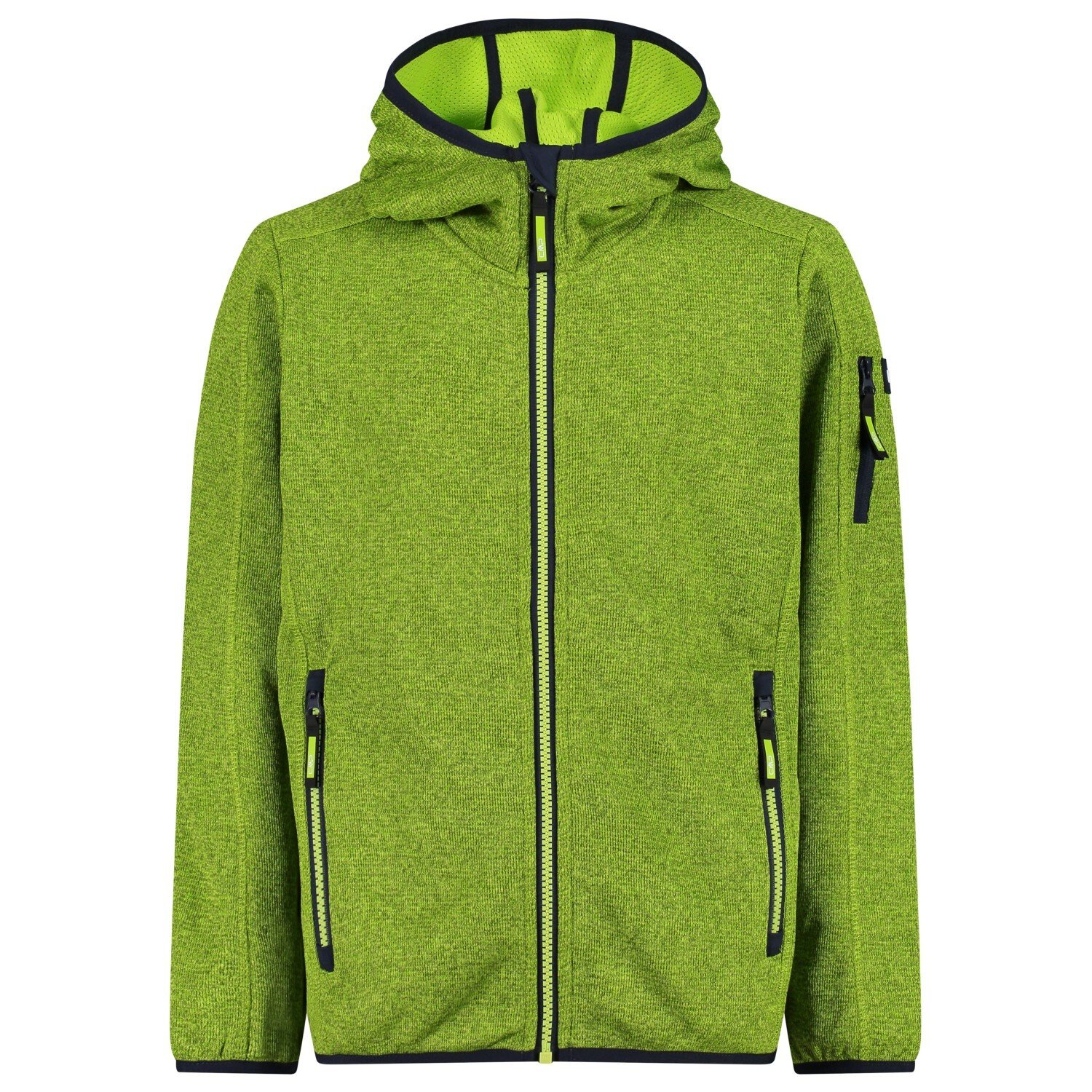 

Флисовая жилетка Cmp Kid's Fix Hood Knitted + Mesh, цвет Lime/Darker