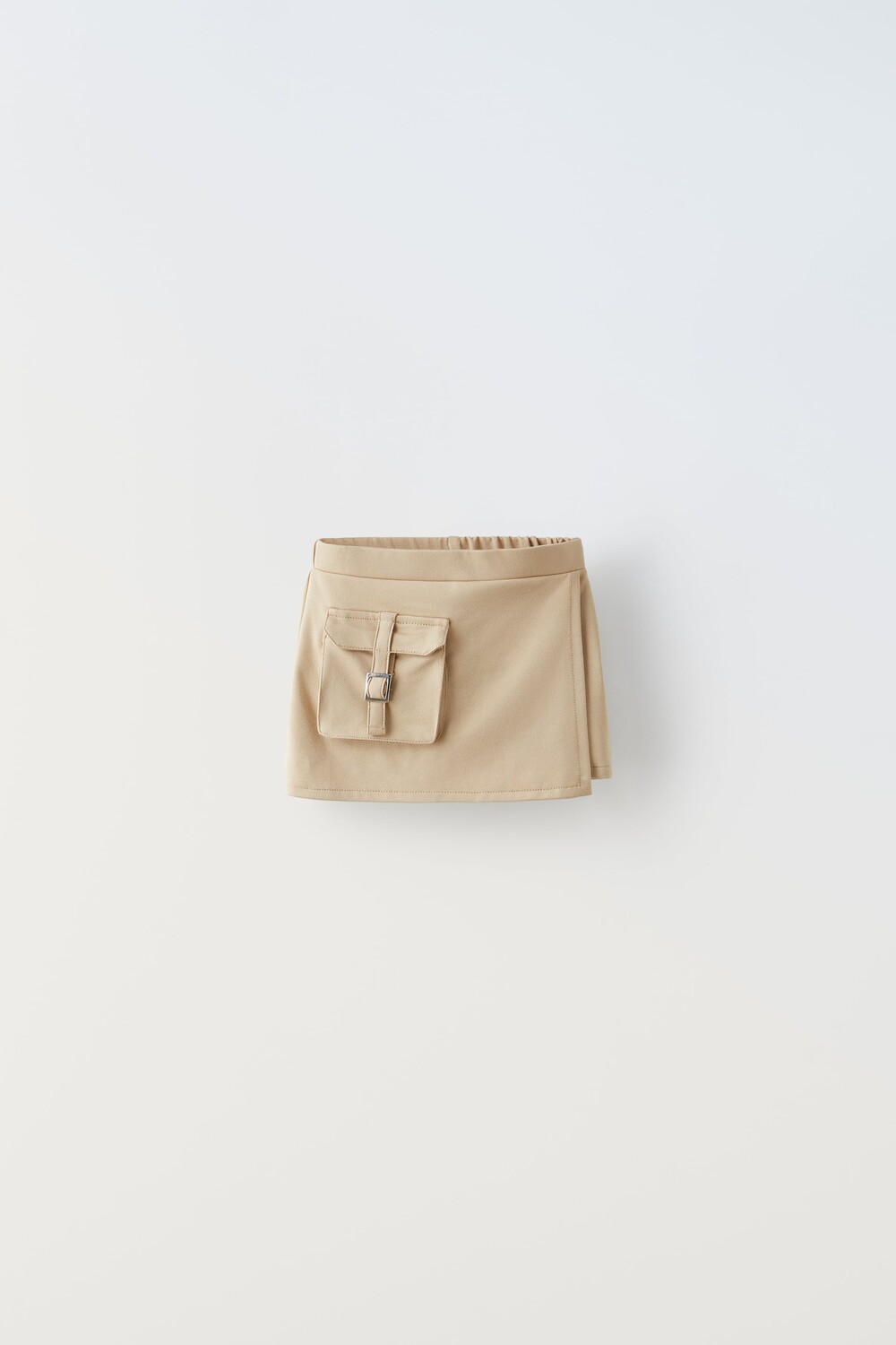 

Короткая юбка с карманом на бедрах Zara, бежевый