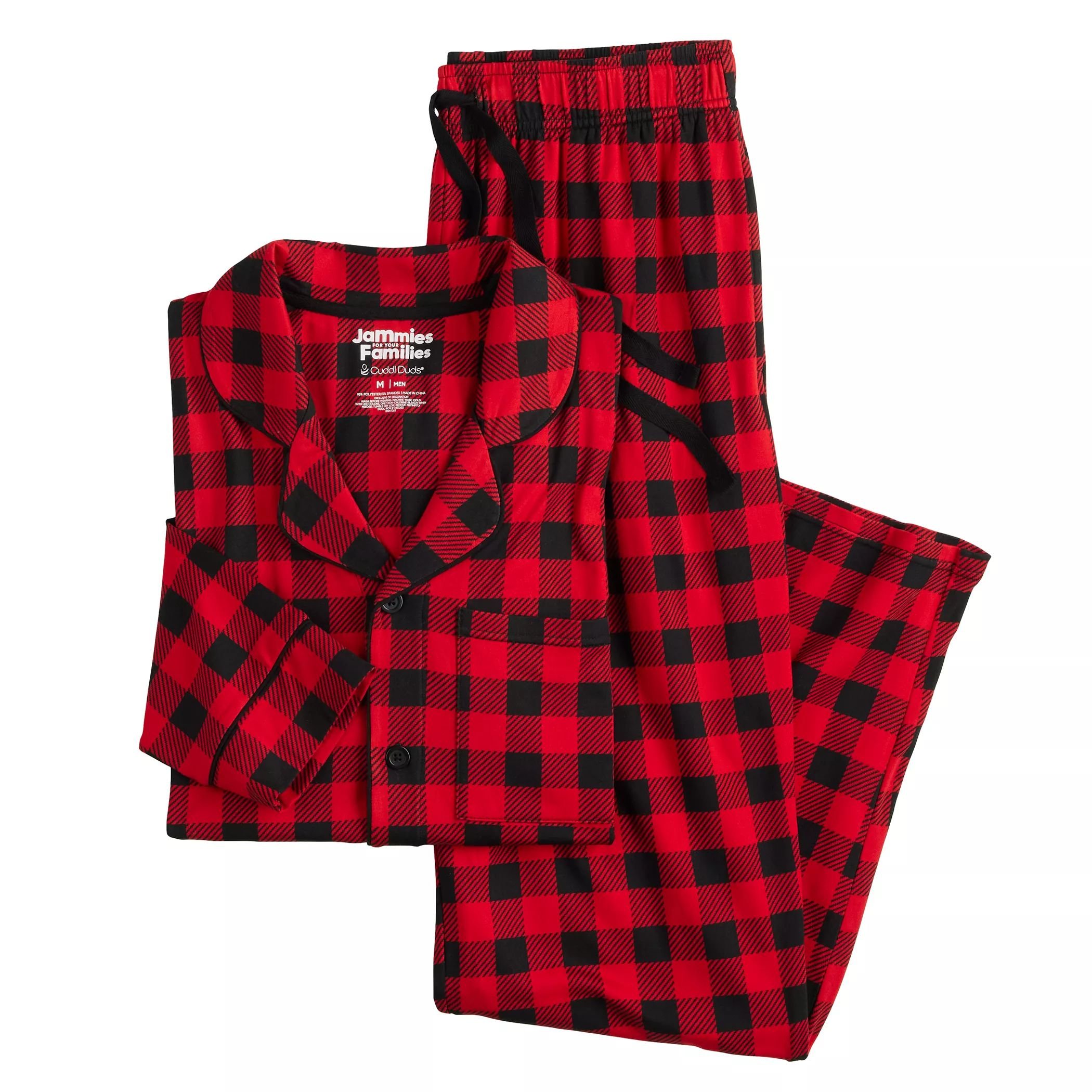 

Мужские пижамные комплекты Jammies For Your Families Notch Top & Bottoms от Cuddl Duds