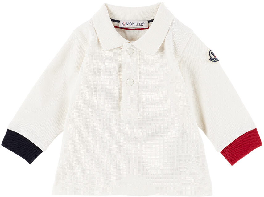 

Baby Off-White Рубашка-поло с длинными рукавами и воротником-стойкой Off-white Off-white Moncler Enfant