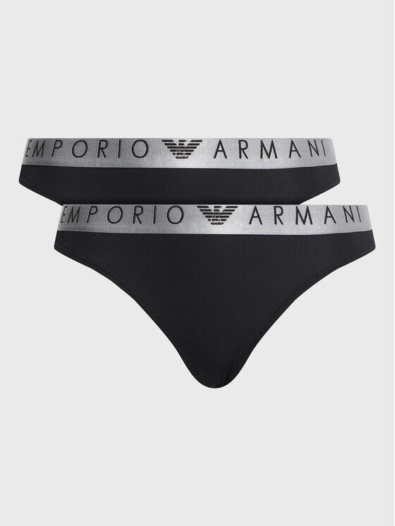 

Комплект из 2 классических женских трусов Emporio Armani Underwear, черный