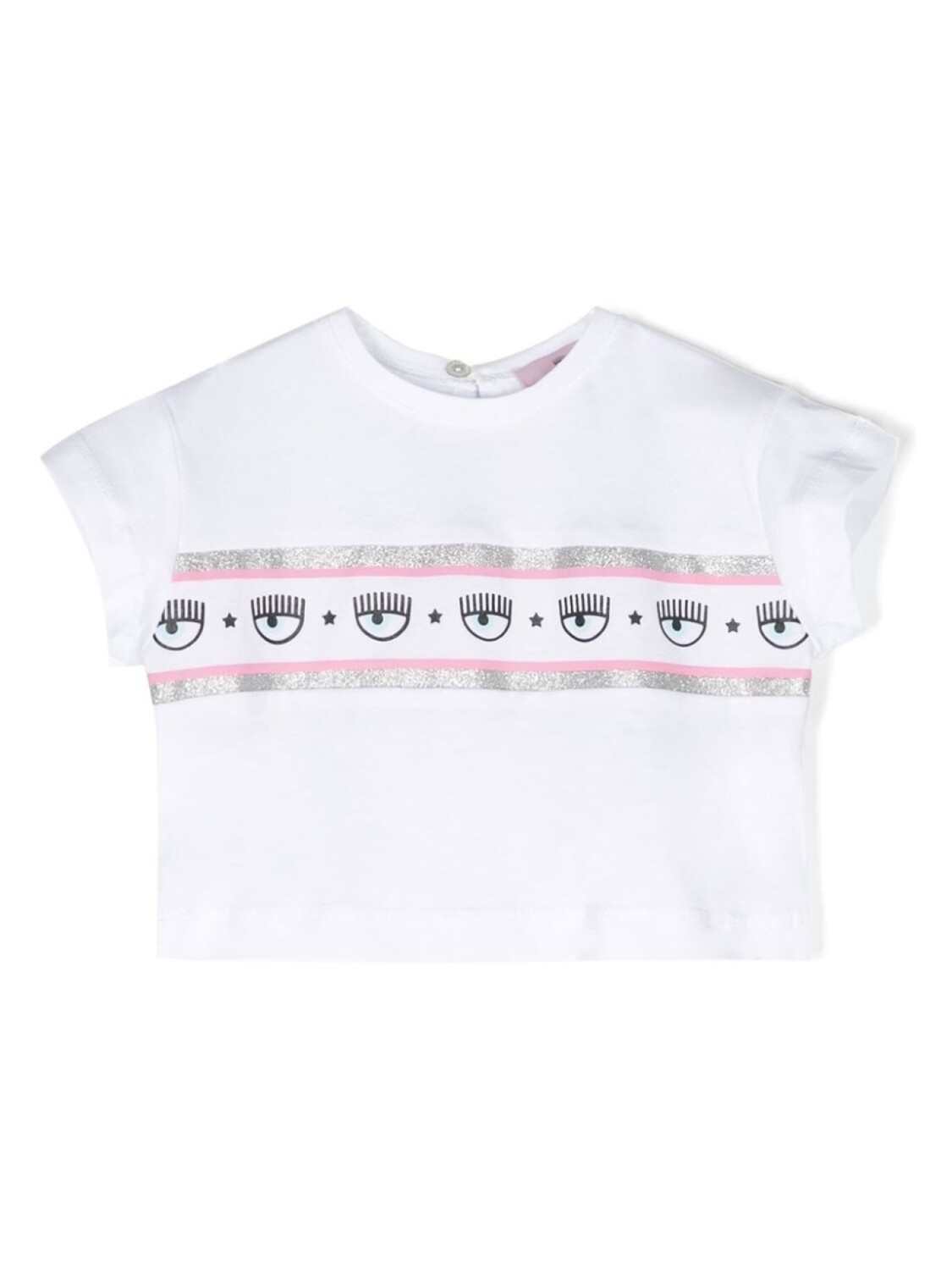 

Футболка с логотипом Chiara Ferragni Kids, белый