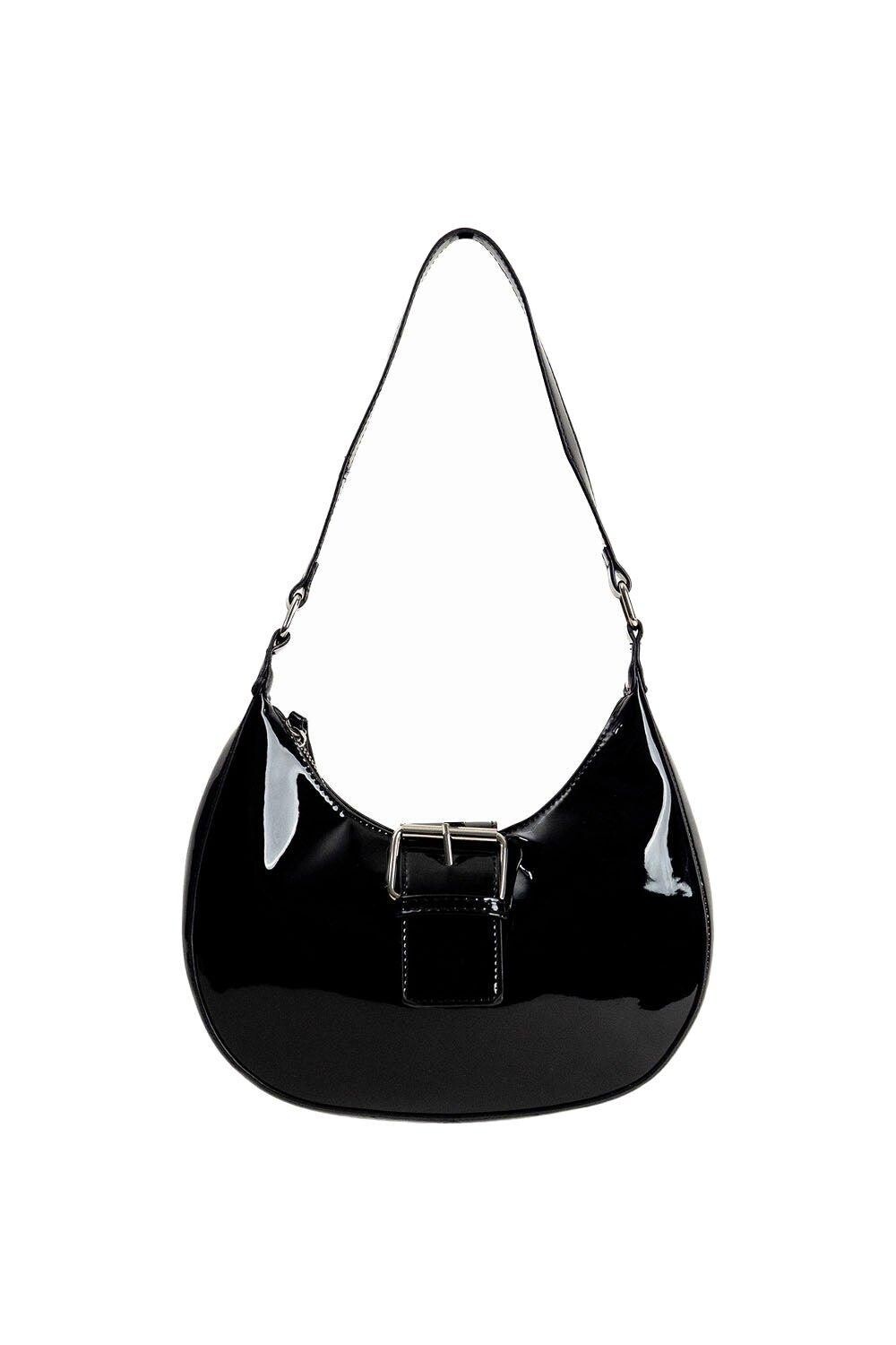 

Сумка на плечо с изогнутой пряжкой My Accessories London, черный