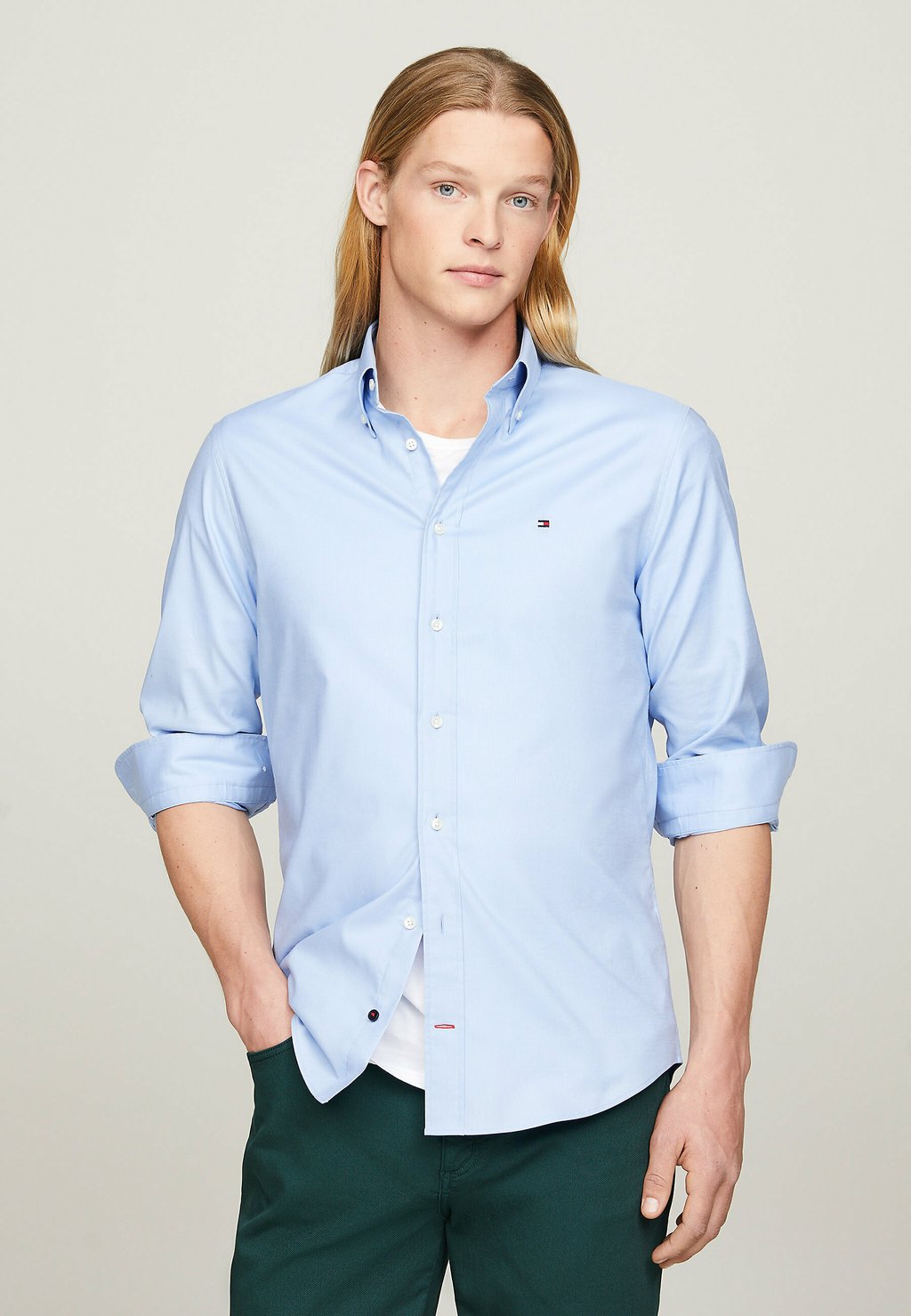 Рубашка FLEX Tommy Hilfiger, цвет new light shirt blue