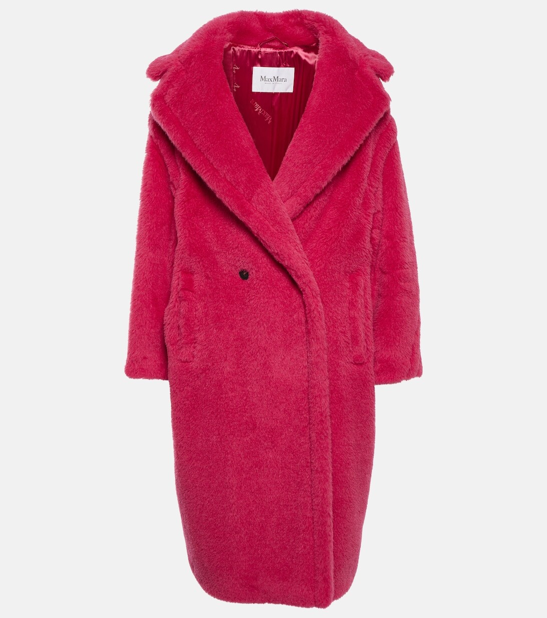 

Пальто Teddy Bear Icon из альпаки, шерсти и шелка MAX MARA, красный