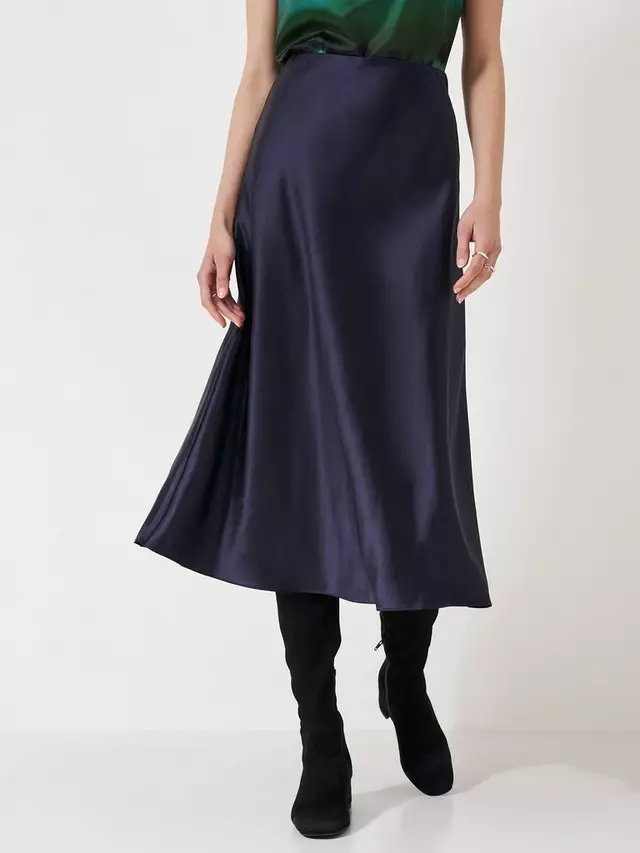 

Юбка Crew Clothing Rowen Satin Slip, темно-синий