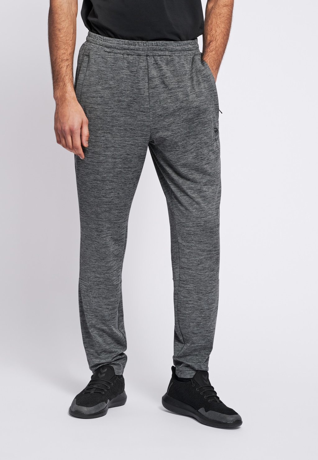 Спортивные брюки Hummel, темно-серый меланж спортивные брюки siksilk серый меланж