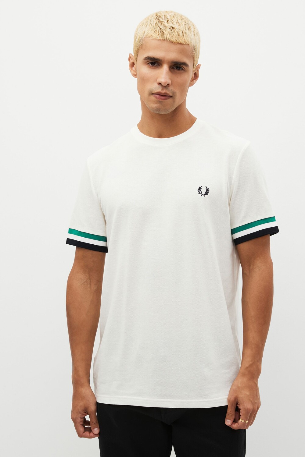 

Футболка с декорированными рукавами Fred Perry, белый