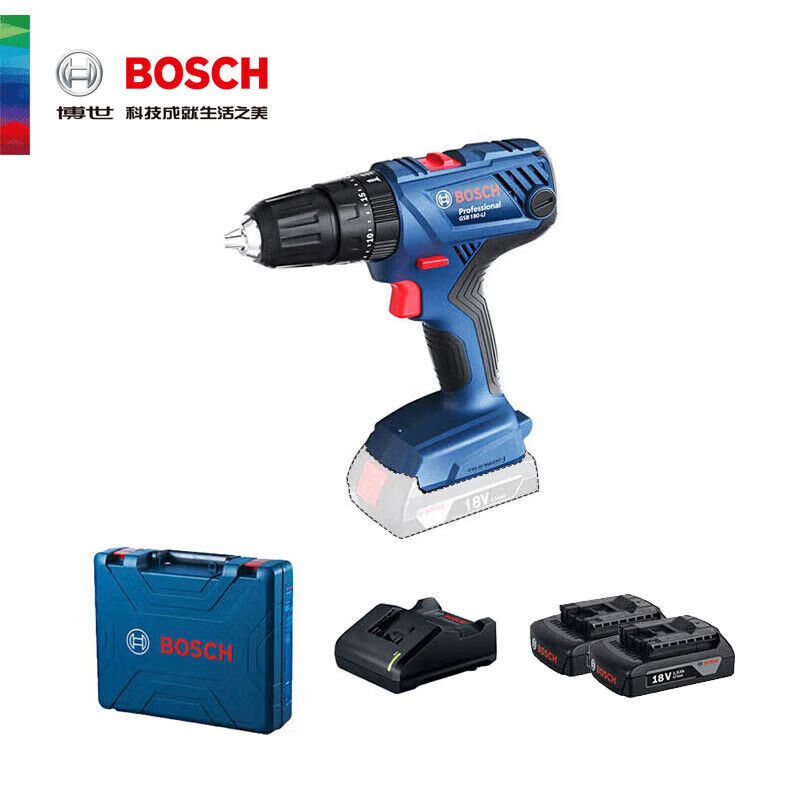 Дрель электрическая Bosch GSB180-Li + два аккумулятора и зарядная станция