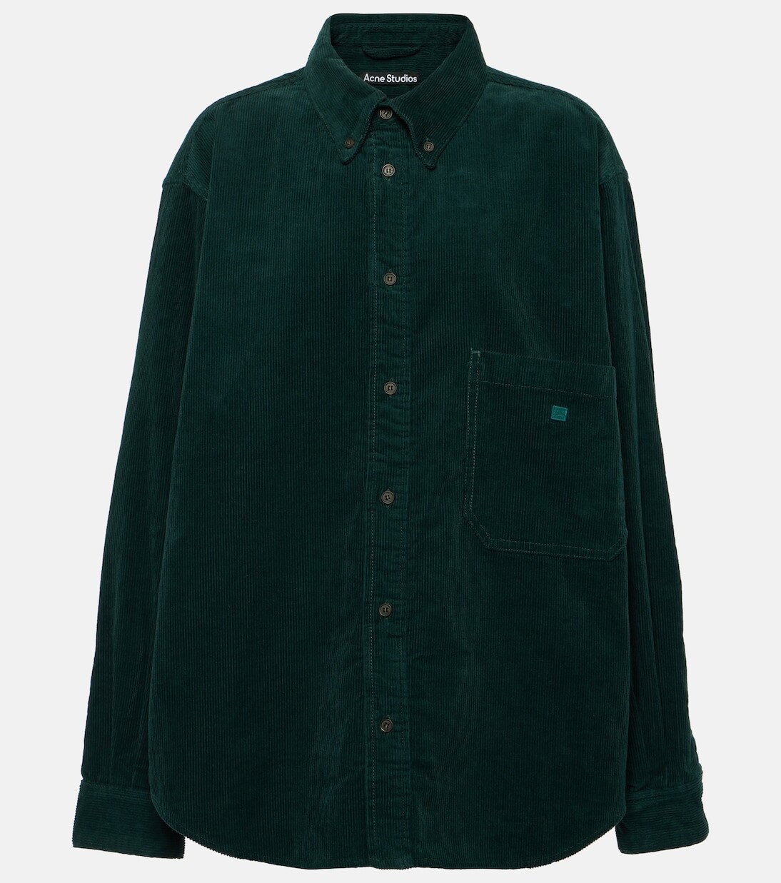 

Вельветовая рубашка из хлопка Acne Studios, зеленый