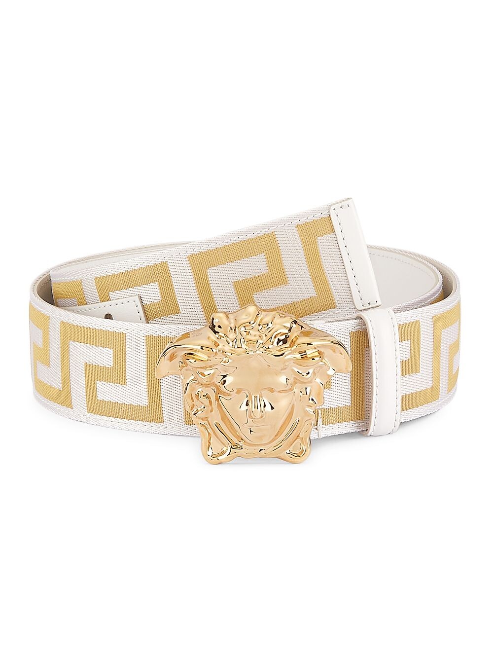 

Кожаный ремень La Medusa Versace, белый