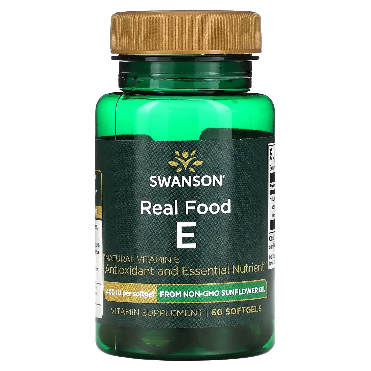 

Real Food E, 400 МЕ, 60 мягких таблеток, Swanson