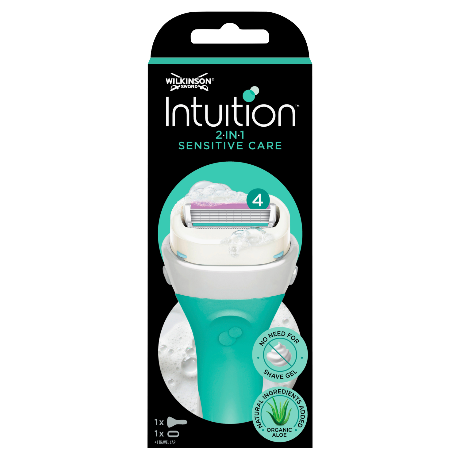 Бритва Wilkinson Sword Intuition Sensitive Care, 1 шт. веганское мыло для бритья без запаха 80 г bambow bambaw