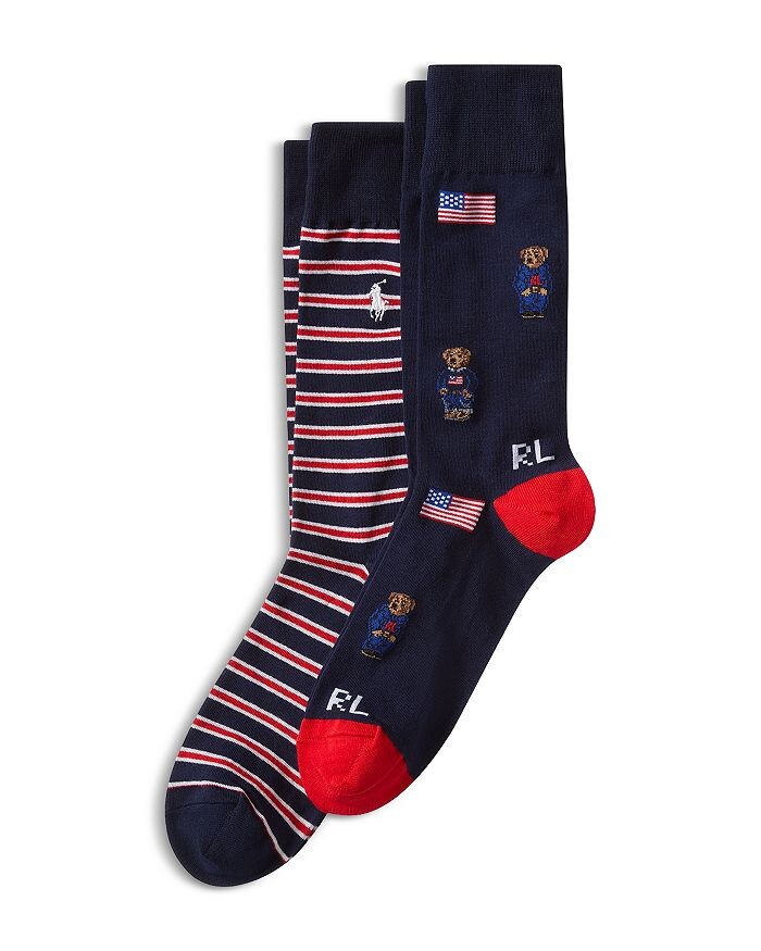

Комплект носков с медведем Polo Ralph Lauren Americana, 2 шт, мультиколор