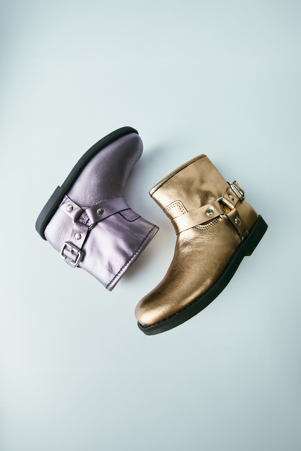 

Кожаные ботинки Zara, розовый
