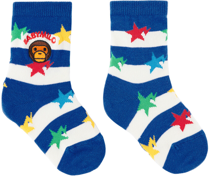 

Детские носки BAPE Kids с синим обручем Milo Sta, Синий