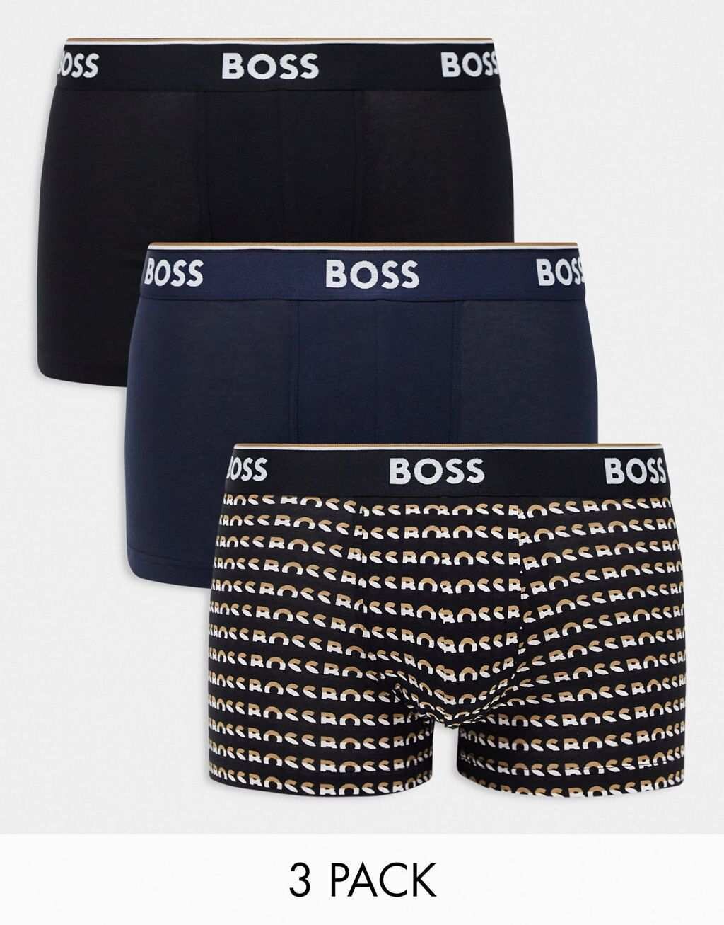 

Набор из трех плавок Boss Bodywear power черного, темно-синего цвета и с логотипом