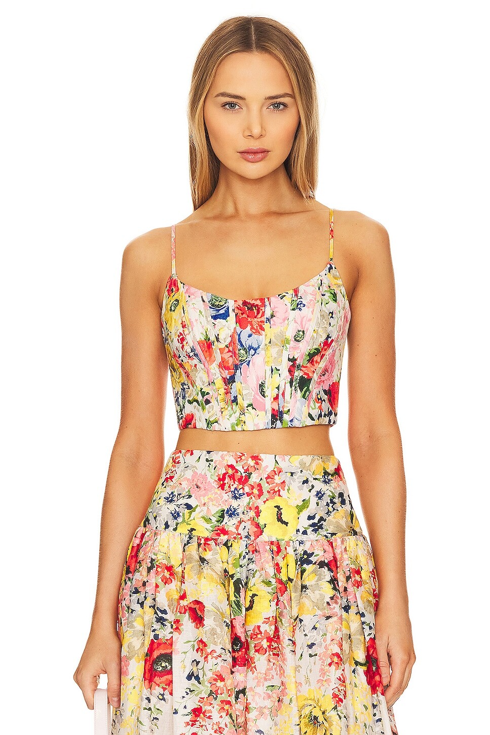 

Топ Zimmermann Alight Corset, цвет Ivory Floral