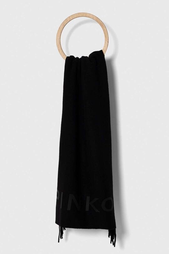 

Шерстяной шарф Pinko, черный