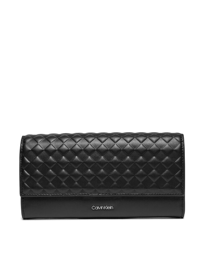 

Кошелек Calvin Mini Quilt Large Trifold Calvin Klein, черный
