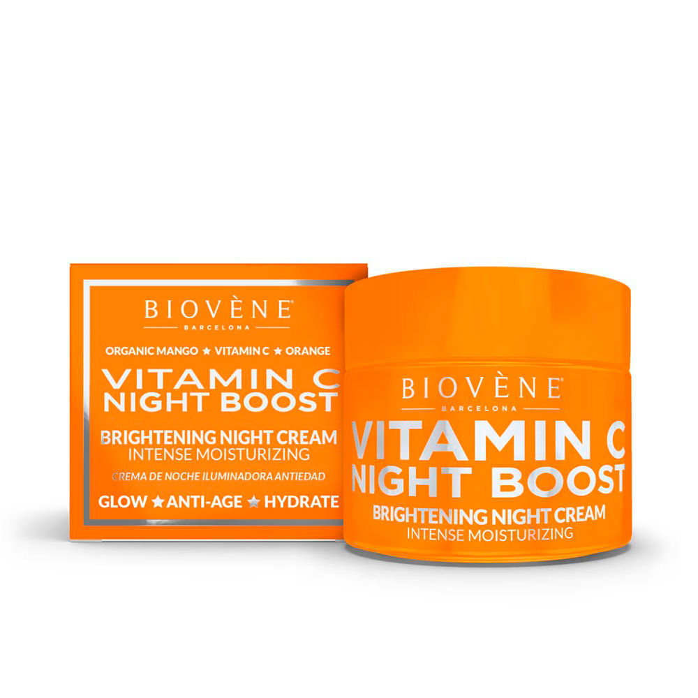Увлажняющий крем для ухода за лицом Vitamin c night boost brightening night cream intense moisturizing Biovene, 50 мл