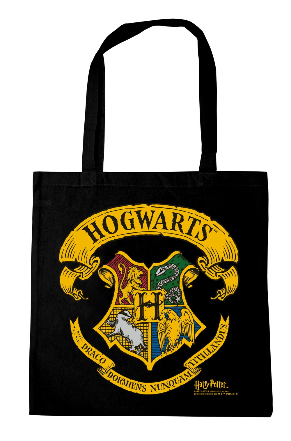 Сумка-шоппер Logoshirt Harry Potter Hogwarts, черный сумка шоппер harry potter hogwarts railways platform 9 ¾