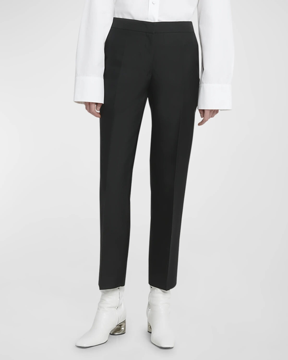 

Прямые брюки до щиколотки со средней посадкой Jil Sander, цвет Black