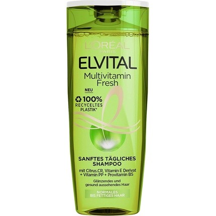 

Paris Elvital Мультивитаминный свежий нежный ежедневный шампунь 300 мл, L'Oreal