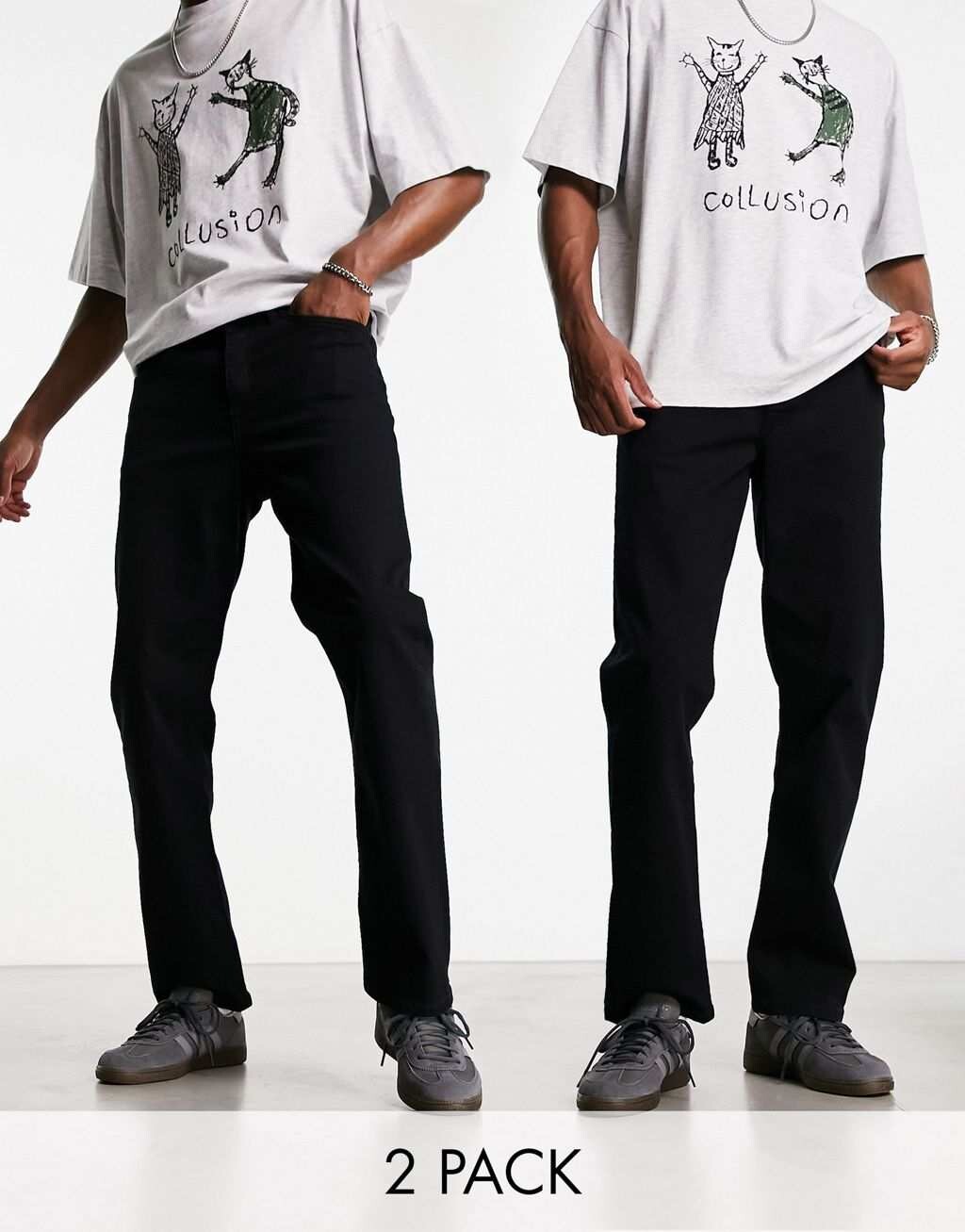 

Черные прямые джинсы River Island (2 пары)