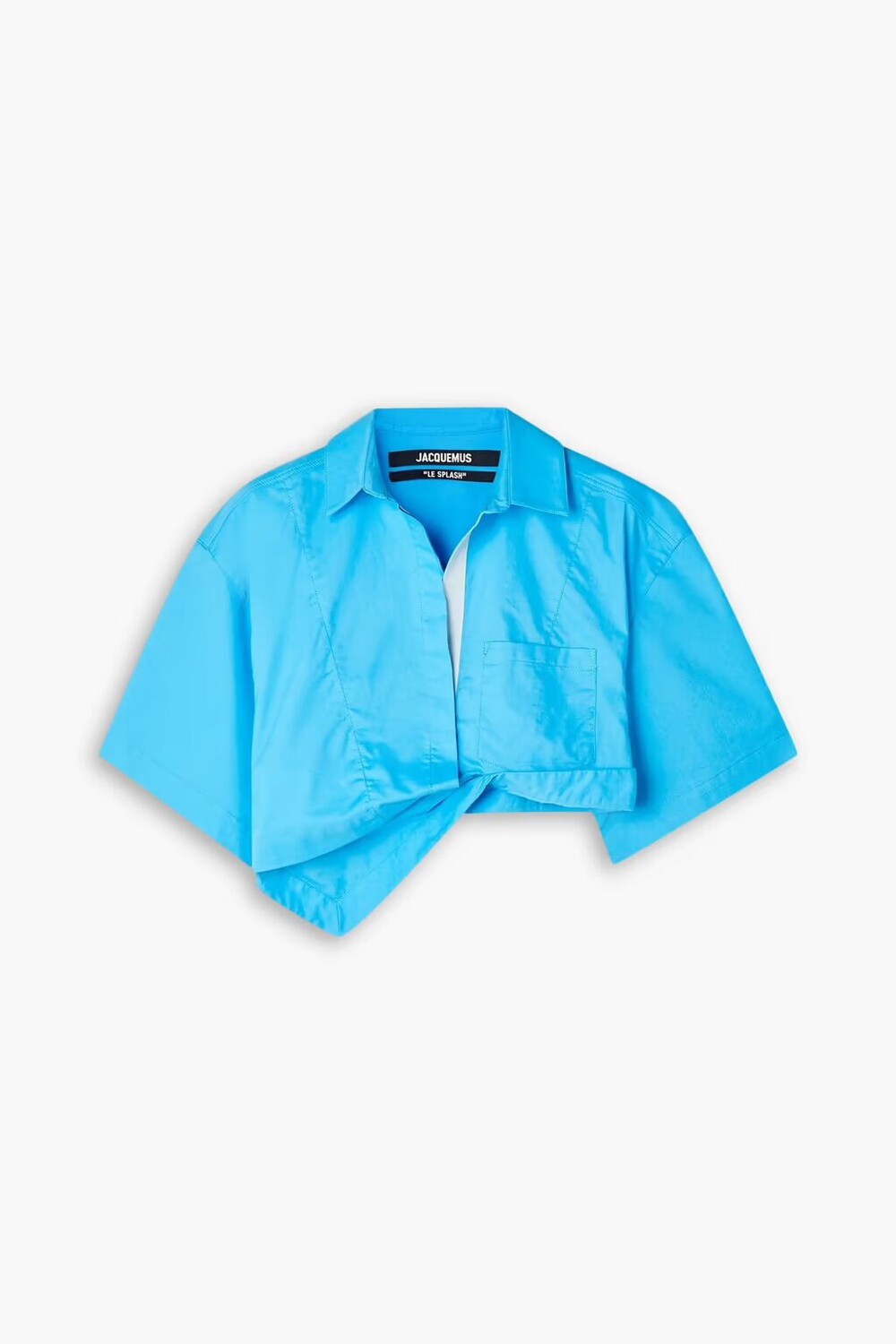 

Укороченный топ-капри из хлопкового поплина Jacquemus, бирюзовый