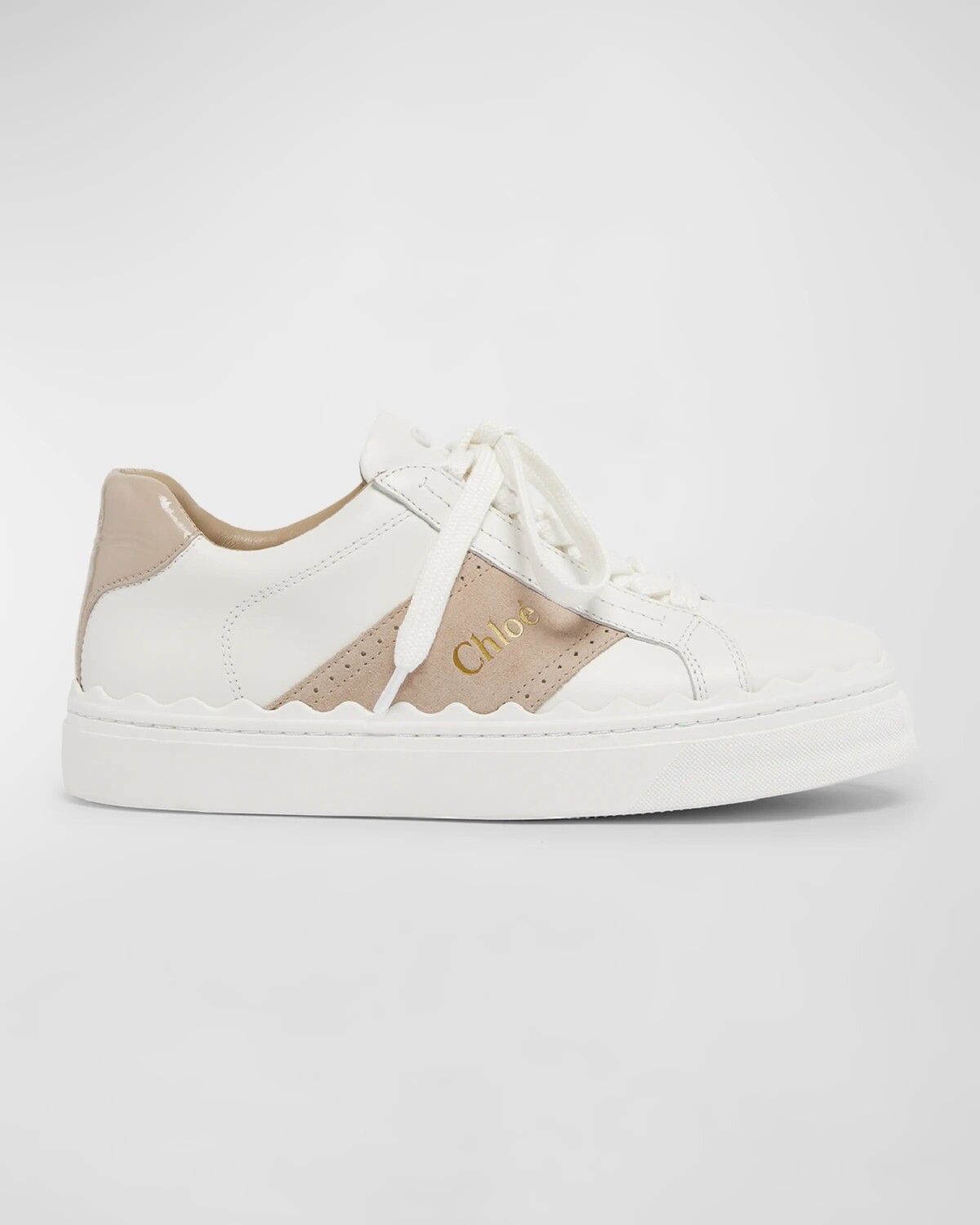 

Кроссовки Lauren из смесовой кожи Chloe, цвет Light Nude
