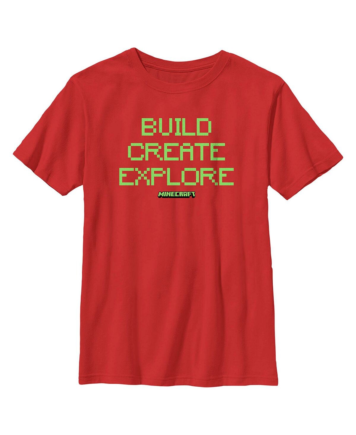 

Детская футболка Minecraft Pixelated Build Create для мальчика Microsoft